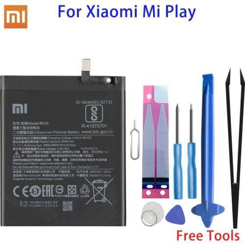 Xiao Mi Original Phone Battery BN39 3000mAh For Xiaomi Mi Play High Quality Replacement Battery Free Tools