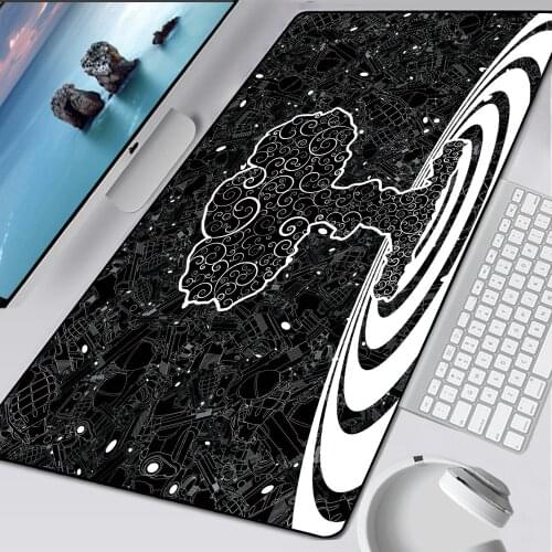 White Black XL XXL Large Mouse Pad Gaming Mousepad Anti-slip Natural Rubber Locking Edge HD Pattern Mousepad for Computer Laptop