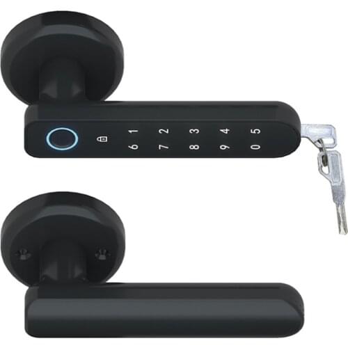 Smart Lock Fingerprint and Touchscreen Electronic Digital Double Row Door Lock Store 50 Fingerprints for Home Office 96BA