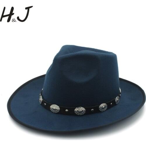 Fedora hat for Women Men Wide Brim Jazz hat Gentleman Sombrero Godfather Dad Hat