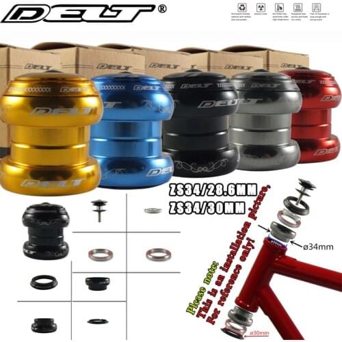 1 1/8" CNC MTB BMX Mountain Fixed gear Road Bike Bicycle Headset 34 X 30mm 2 Bearing Threadless External Wrist Group Accessories
