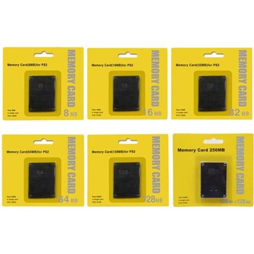 8/16/32/64/128/256MB Memory Card For PlayStation 2 Card Memory Playstation Builds For PS2 For Sony W7L5