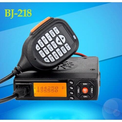 MINI Baojie BJ-218 25W Output Power Mobile Radio VHF UHF 136-174 400-470MHz Ham Radio Car Walkie Talkie For Car Bus Taxi Radio