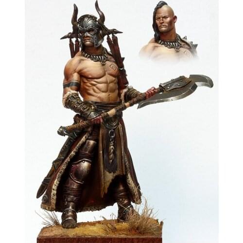 75mm scale barbarians male warrior Resin Model Kit Model figure Free Shipping