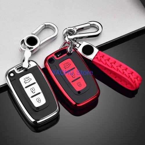 Soft TPU Car Key Cover Case For Hyundai Solaris HB20 Veloster SR IX35 Accent Elantra i30 For KIA RIO K2 K3 Sportage Accessories