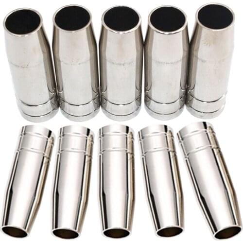 10pcs 15AK Gas Nozzle MIG Welding Gun Tip Nozzle Shield Cup for MB 14AK MIG Welding Torch