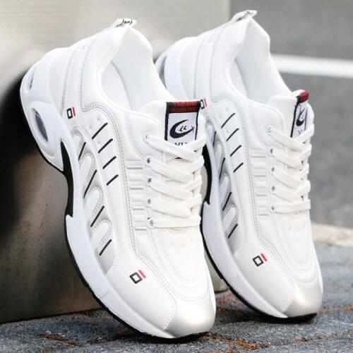 2021New style mens leather high-quality sports shoes fashion wear-resistant shock absorption running shoes outdoor casual shoes