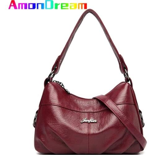 New 2021 Trend Womens Bag Fashion Soft PU Leather Ladies Shoulder Crossbody Bag High Quality Simple Elegant Female Handbags Sac