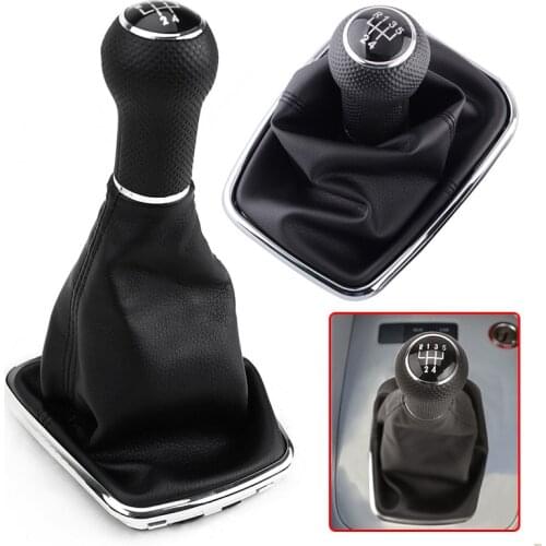 New 5 Speed Car Gear Shift Knob Lever Shifter Gaitor Boot For VW Bora Jetta MT For Volkswagen VW 1999-2004 Golf 4 IV MK4 GTI R32