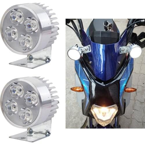 New Universal Motorcycle Motor Double LED Front Light Headlight Motorbike 2" Driving Lamp Lights Headlamp