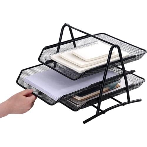 Office A4 Paper Organizer Document File Letter Book Brochure Filling Tray Rack Shelf Carrier Metal Wire Mesh Storage Holder New