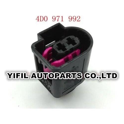 10pcs/lot 2 Pin/Way Horn Plug Crankshaft Position Sensor Connector For VW Passat Golf Jetta Audi A3 A4 A6 4D0 971 992 4D0971992
