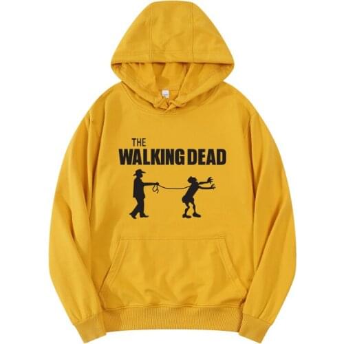 The walking dead band pure cotton women sweatshirt plus size hoodie pullovers pocket vintage sweatshirt women clothes sweater