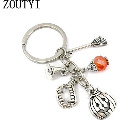 1 Christmas Charm Keychain Keychain Pumpkin Ghost Enamel Metal Keychain Halloween Cosplay Accessories Gift
