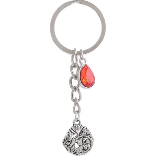 1PCS Women/Mens Fashion fish Charm 25mm Keychain Key Rings Alloy Charms Gifts 20 Colors You Choose