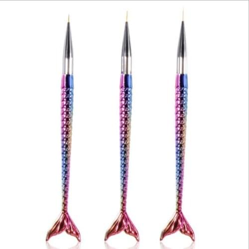 10 Sets Nail Art bgirl Manicure Tool Nail Brush Fishtail Nail Pen