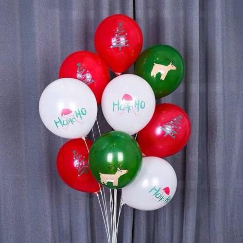 12inch Christmas Balloon Decor Happy Birthday Printed Pattern Ballon Helium Metal Globos Birthday Party Decorations