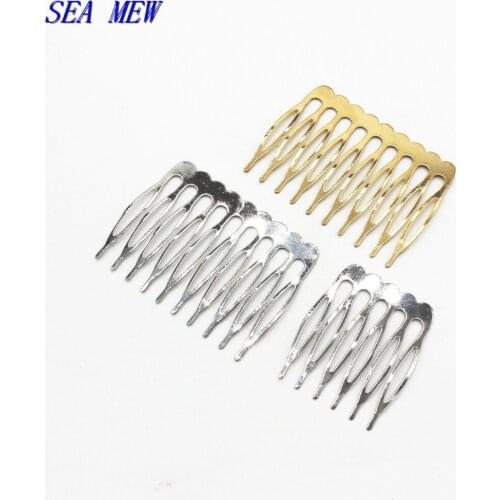 20 pcs/lot) 32*40mm /52*40mm filigree hair combs base rhodium /gold color brushed vintage hair combs base setting tt026