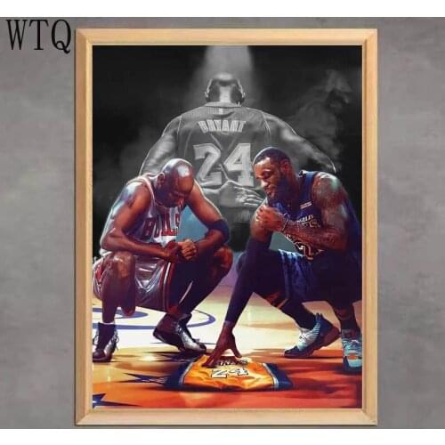 5D DIY Diamond Painting Basketball Player Mosaic Painting Full Round Drill Diamond Embroidery Cross Stitch Kits Home Decoration