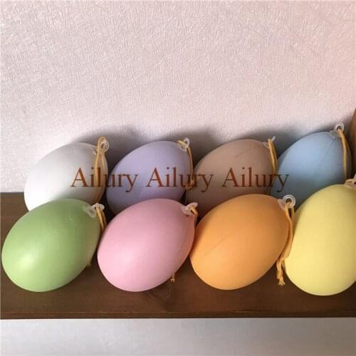 6*4.2cm,100pcs,mix color,Easter Decorative Egg DIY Plastic Hand painted Mold Cup Children 's Drawing Toy Head