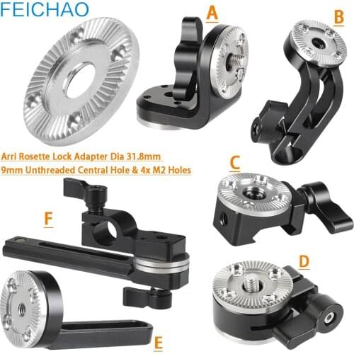 ARRI Rosette M6 Female Male Thread Adapter 15mm Rod Clamp Mount Bracket Aluminum Alloy for DSLR Camera Cage Rig Rail Top Handle