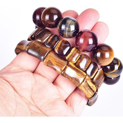 Asingeloo Tiger eyes Beads Bracelet Men Charm Natural Stone Braslet For Man Handmade Casual Jewelry Pulseras