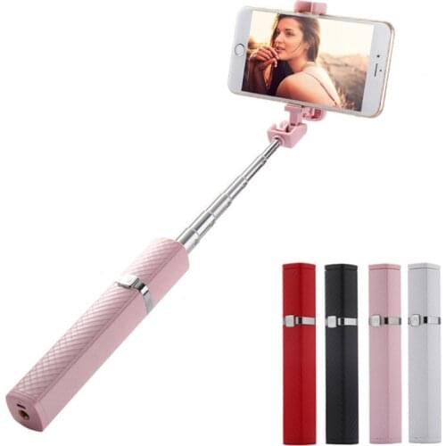 Lipstick Style Mini Bluetooth Wireless Selfie Stick with Mirror Extendable Monopod For Iphones Samsung Xiaomi Huawei