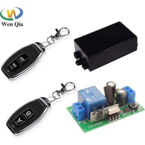 220V Wireless Switch 433MHz Light Remote Control Switch 10A Relay Module Universal Transmitter KeyFob for Smart Home LED Fan DIY
