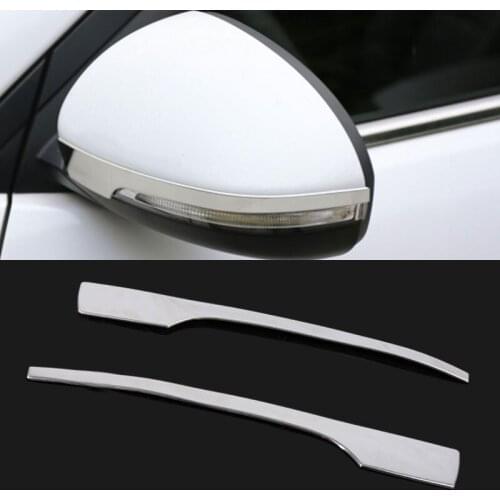 Carmilla 2 Pcs/set Stainless Steel Car Rearview Mirror Anti Scratch Strips Sticker for Hyundai Tucson 2015 2016 Accessories