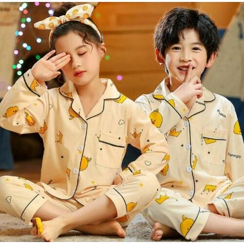 Kids Boys Sleepwear baby girl spring cotton sets Children Homewear Pajamas for Boy Pyjamas Kids Nightwear 3-14Y teenage clothes
