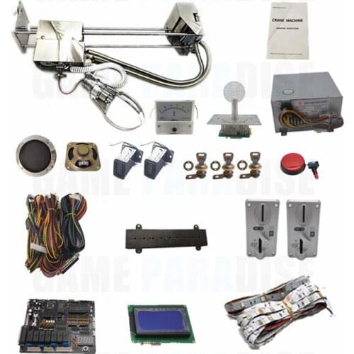 DIY Arcade candy catcher machine claw machine kit with 53cm stainless steel gantry claw power supply button joystick led