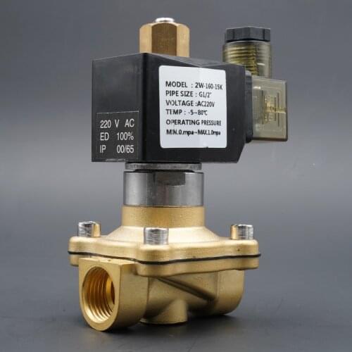 Solenoid valve 1/4" 3/8" 1/2" 3/4" Normally open valve, Brass water valve, 220V 24V,EPDM VITON seal,High temperature resistant