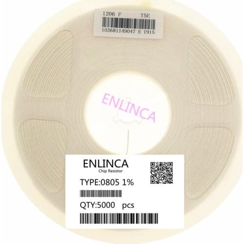 ENLINCA 5000pcs 1% 0805 smd chip resistor resistors 0R-10M 1/8W 22R 47R 100R 150R 470R
