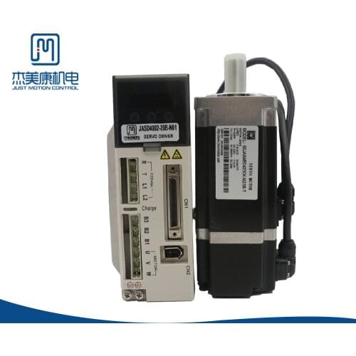 From china factory outlet 220V 400W high voltage ac servo motor and driver JASD4002-20B-N01+60JASM504230-K23B-T