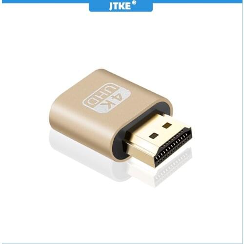 JTKE VGA Virtual Plug Dummy Adapter Virtual Display Emulator Adapter DDC Edid Support 1920x1080P For Video