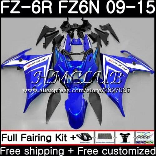 Body For YAMAHA FZ6N FZ-6R 2009 2010 2011 2012 2013 2014 2015 22HC.6 FZ 6R FZ6 R FZ6R 09 10 11 12 13 14 15 Fairing Gloss blue