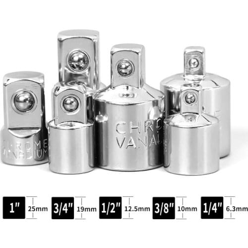 1/4" 3/8" 1/2" Drive Ratchet Socket Set Pneumatic Impact Wrench Joint Socket Adapter Female To Male Converter Hand Repair Tools