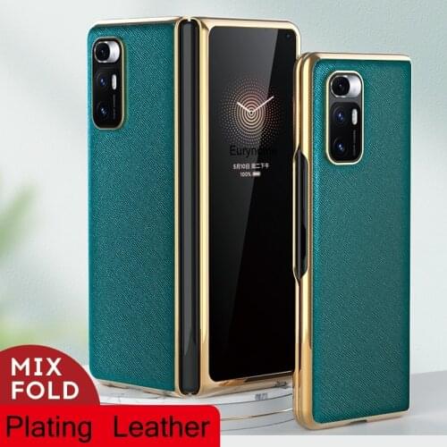 Flip Case For Xiaomi Mi MIX Fold Plating Leather Luxury Shockproof Full Protective Phone Cover Funda For Mix Fold