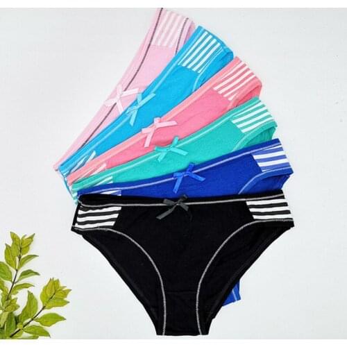 OURBLOG 5pcs /lot Woman Underwear Cotton Plaid Female Girls Sexy Panties Ladies Briefs Knickers Intimates Lingerie For Women