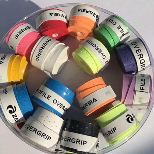 Assorted color) ZARSIA Profile sticky freel Tennis grip,anti-alip tennis racket grip,badminton squash racket overgrip 60pcs