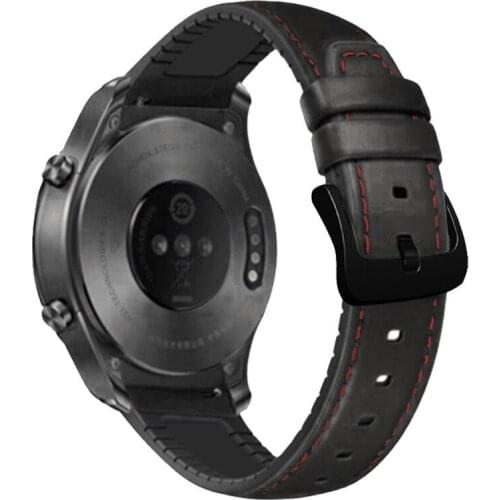 22mm Leather Silicone 2in1 Replacement watchband sport wrist strap for Huawei Watch GT Active GT2 2 46mm Honor Watch Magic Band