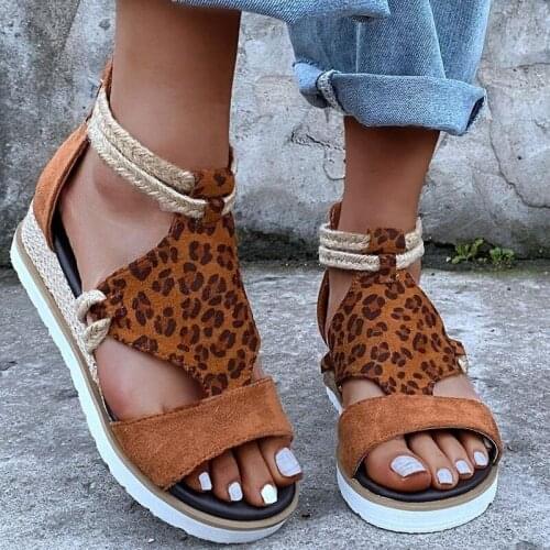 Sandals ladies wedge heel open toe fish mouth foreign trade Roman style sandals shoes cashmere zipper large size sandals