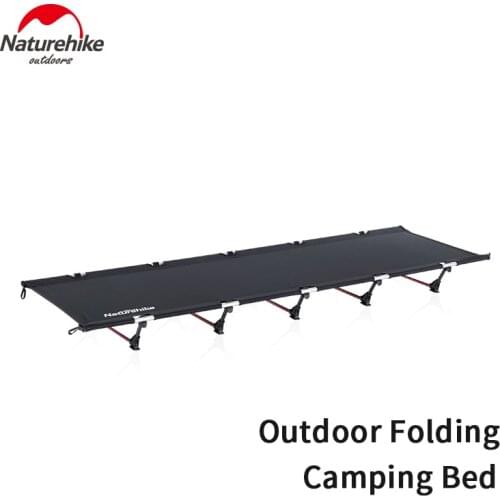 Naturehike Folding Camping Bed Bearing 150kg Outdoor Portable Camp Bed Breathable Nylon Bed Cot Camping Travel Leisure