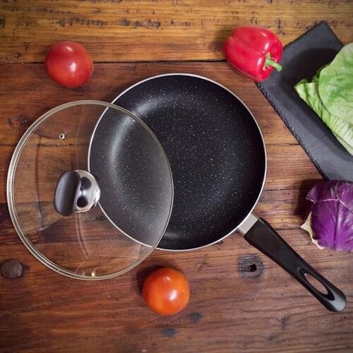 No-oil-fume Flat-bottom Non-stick Pan-pan Medical Stone Pot Multi-purpose, Provides A Pan Brush and A Cover.kitchen Cookware