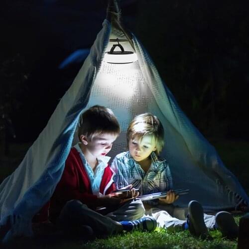 2 in 1 LED Camping Light USB Rechargeable Fan & Lantern Portable Tent Hanging Lamp 2 Speed Wind Flashlight For Fishing Desk Fan