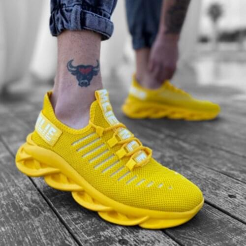 BA0602 Phantom Thick Base Style Sneakers Yellow Male Gumshoes Türkiye'de Produced Very stylish Design And Color Suitable Prices