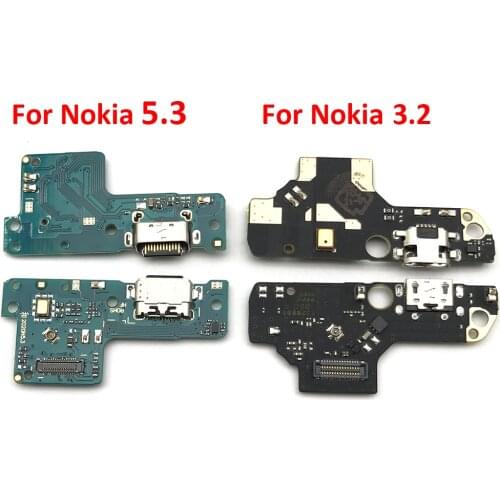 USB Charging Port Dock Jack Socket Connector Board Flex Cable With Microphone Parts For Nokia X6/ 6.1 Plus TA-1099/1103 3.2 5.3