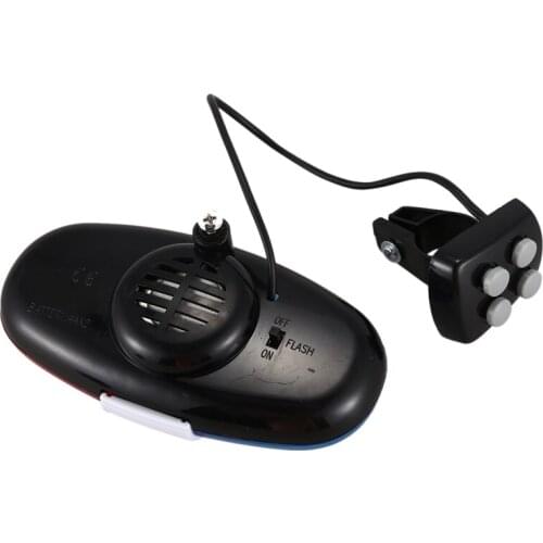 Bicycle Cycling 4 Tones 6 LED Electronic LED Warning Lights Siren Horn Beeper Bell
