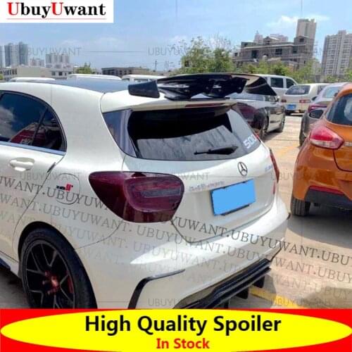 Real Carbon Fiber Rear Trunk Wing Spoiler For Mercedes-Benz W176 A180 A200 A260 A45 AMG Hatchback 2013-2017 V Style Spoiler