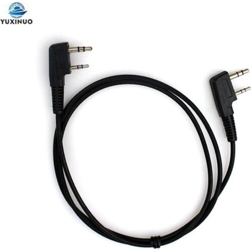 1m/3.28ft K-Head 2 Pin Plug Clone Copy Cable for Baofeng Wouxun Kenwood Linton Puxing Two Way Radio Walkie Talkie Accessories